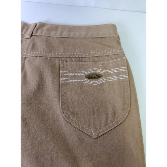 Vintage h.i.s. Pants Men's Size 36x34 Tan EUC (Actual 35X33) - Picture 3 of 10